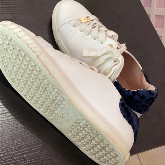 TOPSHOP WHITE LEATHER CHEETAH SNEAKERS SIZE 7 - Picture 9 of 9